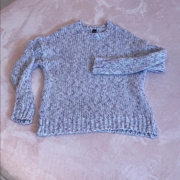 🎀💜🌸ICÔNE par SIMONS Pastel knit Sweater  Size L - Picture 6 of 9